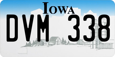 IA license plate DVM338