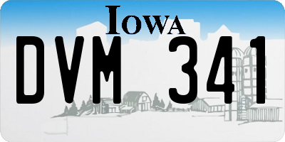 IA license plate DVM341