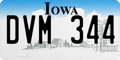 IA license plate DVM344