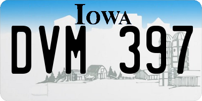 IA license plate DVM397