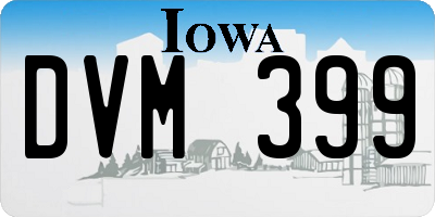 IA license plate DVM399