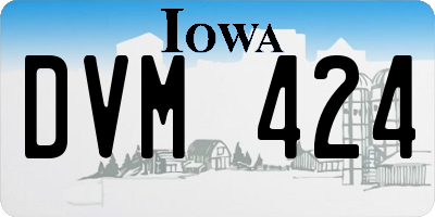 IA license plate DVM424