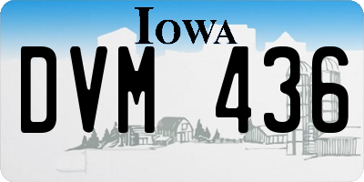 IA license plate DVM436