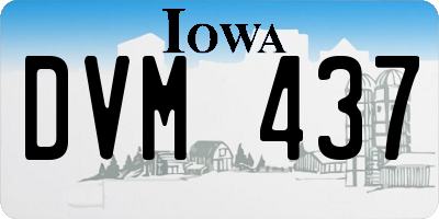 IA license plate DVM437