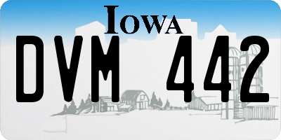 IA license plate DVM442