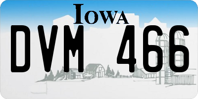 IA license plate DVM466