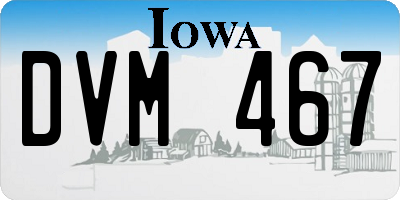 IA license plate DVM467