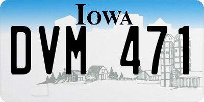 IA license plate DVM471