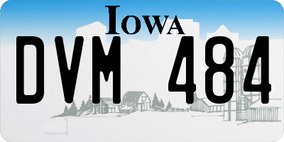 IA license plate DVM484