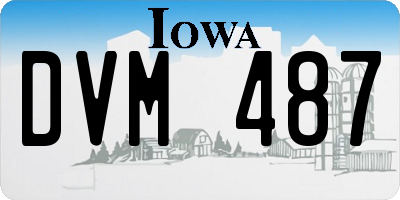 IA license plate DVM487