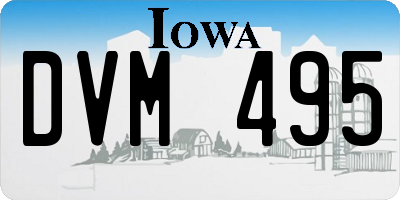IA license plate DVM495