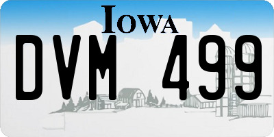 IA license plate DVM499