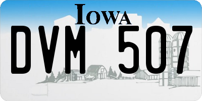 IA license plate DVM507