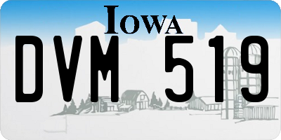 IA license plate DVM519
