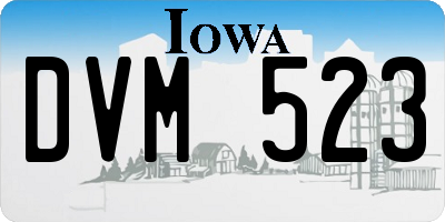 IA license plate DVM523
