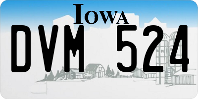 IA license plate DVM524