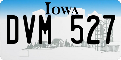 IA license plate DVM527