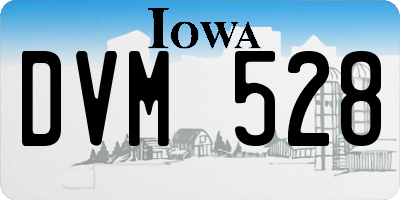 IA license plate DVM528