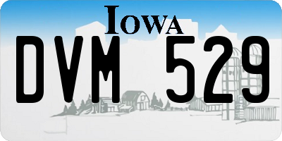 IA license plate DVM529