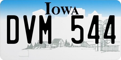 IA license plate DVM544