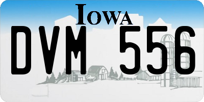 IA license plate DVM556