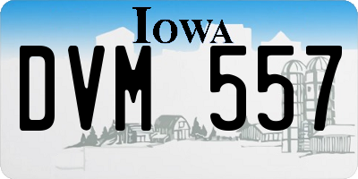 IA license plate DVM557
