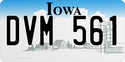 IA license plate DVM561