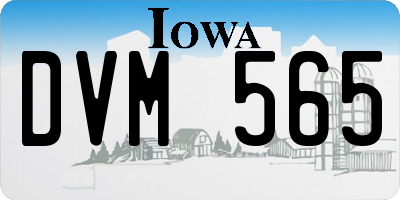 IA license plate DVM565