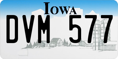 IA license plate DVM577