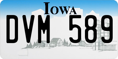 IA license plate DVM589