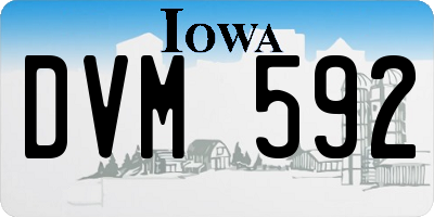 IA license plate DVM592