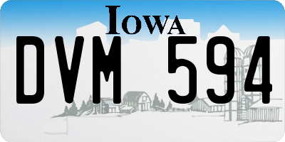 IA license plate DVM594