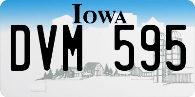 IA license plate DVM595