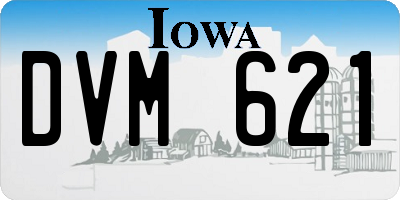 IA license plate DVM621