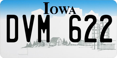 IA license plate DVM622