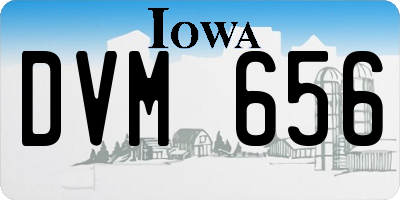 IA license plate DVM656