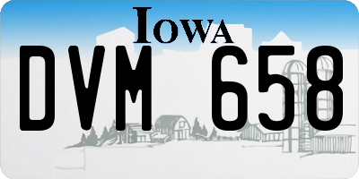 IA license plate DVM658