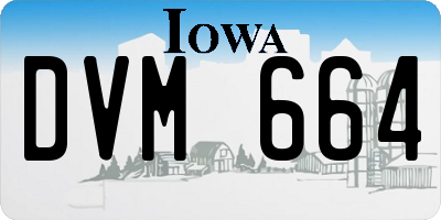 IA license plate DVM664