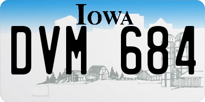IA license plate DVM684