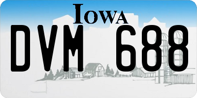 IA license plate DVM688