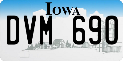 IA license plate DVM690