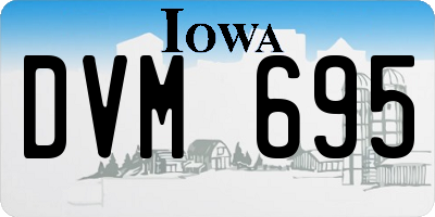 IA license plate DVM695