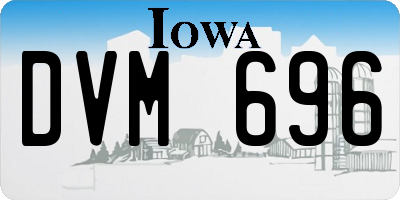IA license plate DVM696