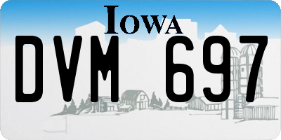 IA license plate DVM697