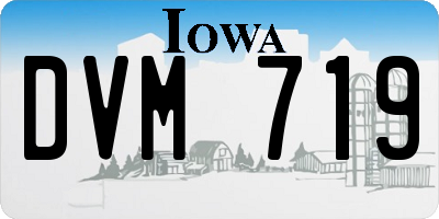 IA license plate DVM719