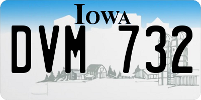 IA license plate DVM732