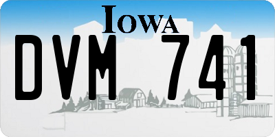 IA license plate DVM741