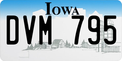 IA license plate DVM795