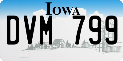 IA license plate DVM799