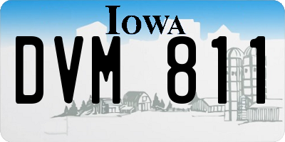 IA license plate DVM811